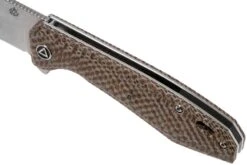 QSP Knife Pelican QS118-A1 Stonewash, Textured Brown Micarta Navaja -Tienda De Cuchillos QS118 A1 07 qsp knife