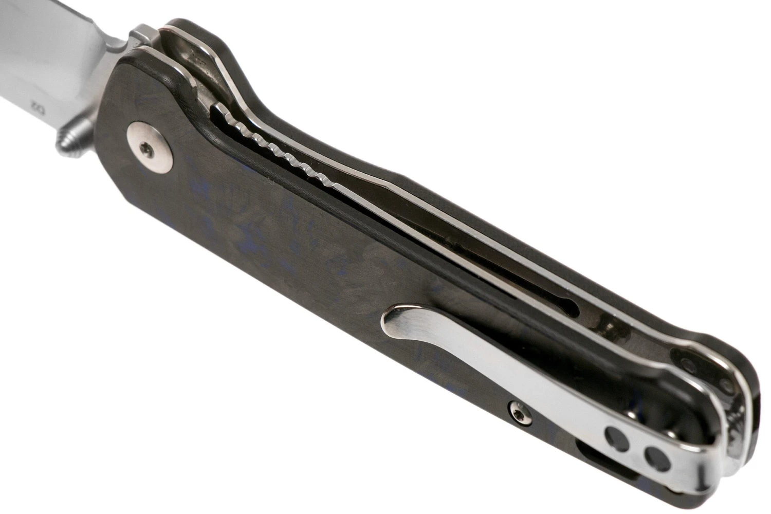 QSP Knife Penguin QS130-TBL Blue Shredded Carbon Fibre G10, Satin, Navaja 5 QSP Knife Penguin QS130-TBL Blue Shredded Carbon Fibre G10, Satin, Navaja - Imagen 5