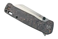 QSP Knife Penguin XL QS130XL-E1, Satin 20CV, Copper Foil Carbon Fibre Navaja -Tienda De Cuchillos QS130XL E1 06 qsp