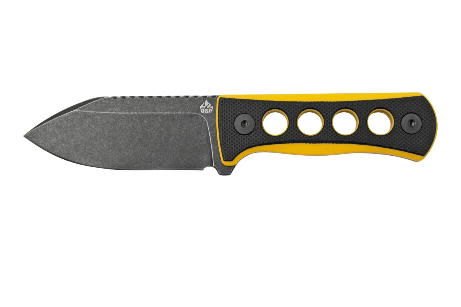 QSP Knife Canary QS141-A2 Blackwashed, Black Yellow G10, Cuchillo De Cuello 1 QSP Knife Canary QS141-A2 Blackwashed, Black Yellow G10, Cuchillo De Cuello