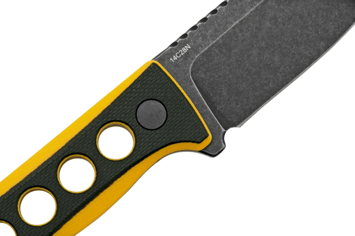 QSP Knife Canary QS141-A2 Blackwashed, Black Yellow G10, Cuchillo De Cuello 5 QSP Knife Canary QS141-A2 Blackwashed, Black Yellow G10, Cuchillo De Cuello - Imagen 5