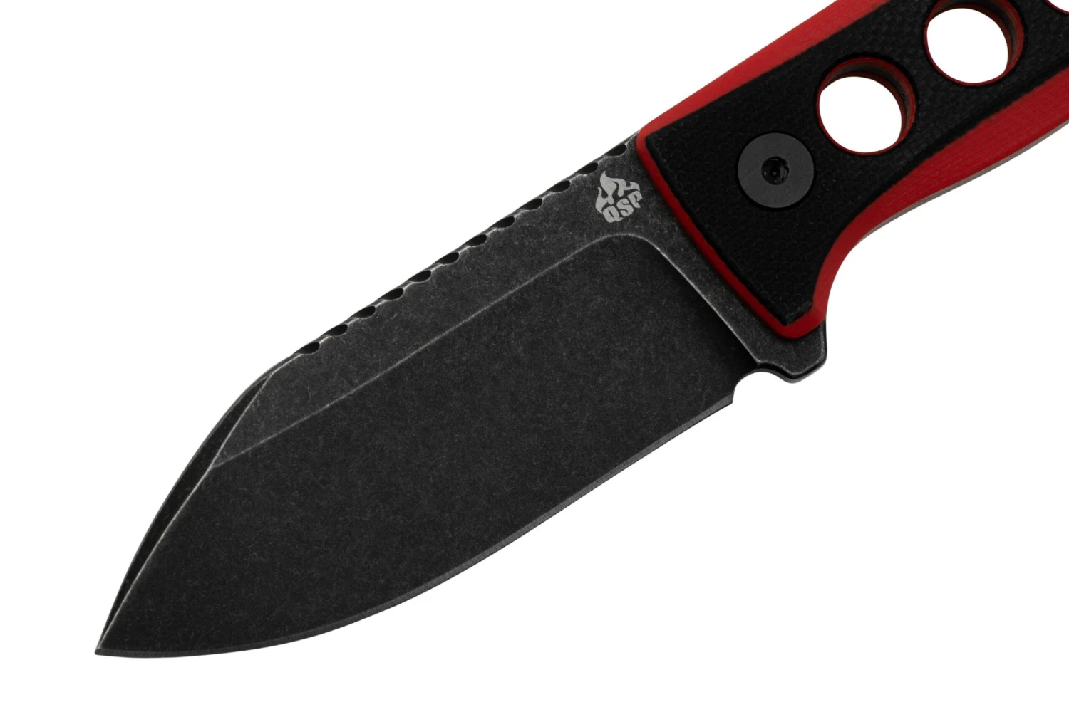 QSP Knife Canary QS141-B2 Blackwashed, Black Red G10, Cuchillo De Cuello 3 QSP Knife Canary QS141-B2 Blackwashed, Black Red G10, Cuchillo De Cuello - Imagen 3