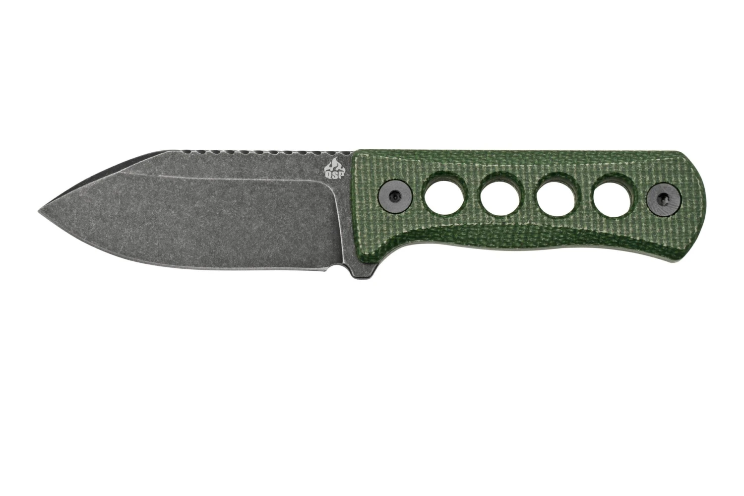 QSP Knife Canary QS141-C2 Blackwashed, Black Green G10, Cuchillo De Cuello 1 QSP Knife Canary QS141-C2 Blackwashed, Black Green G10, Cuchillo De Cuello