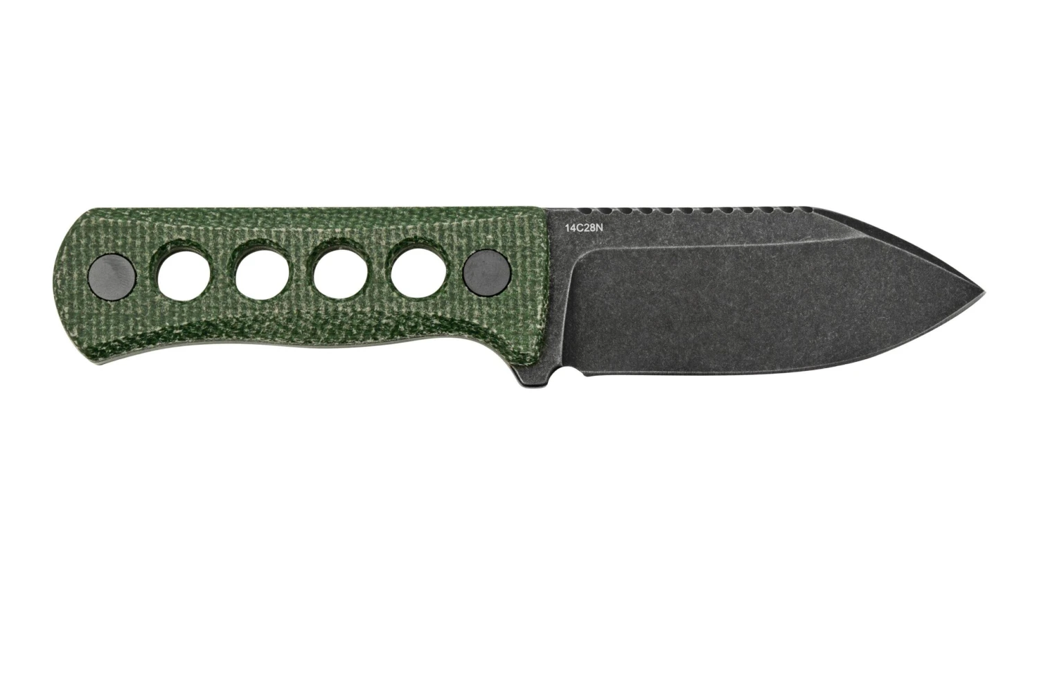 QSP Knife Canary QS141-C2 Blackwashed, Black Green G10, Cuchillo De Cuello 2 QSP Knife Canary QS141-C2 Blackwashed, Black Green G10, Cuchillo De Cuello - Imagen 2