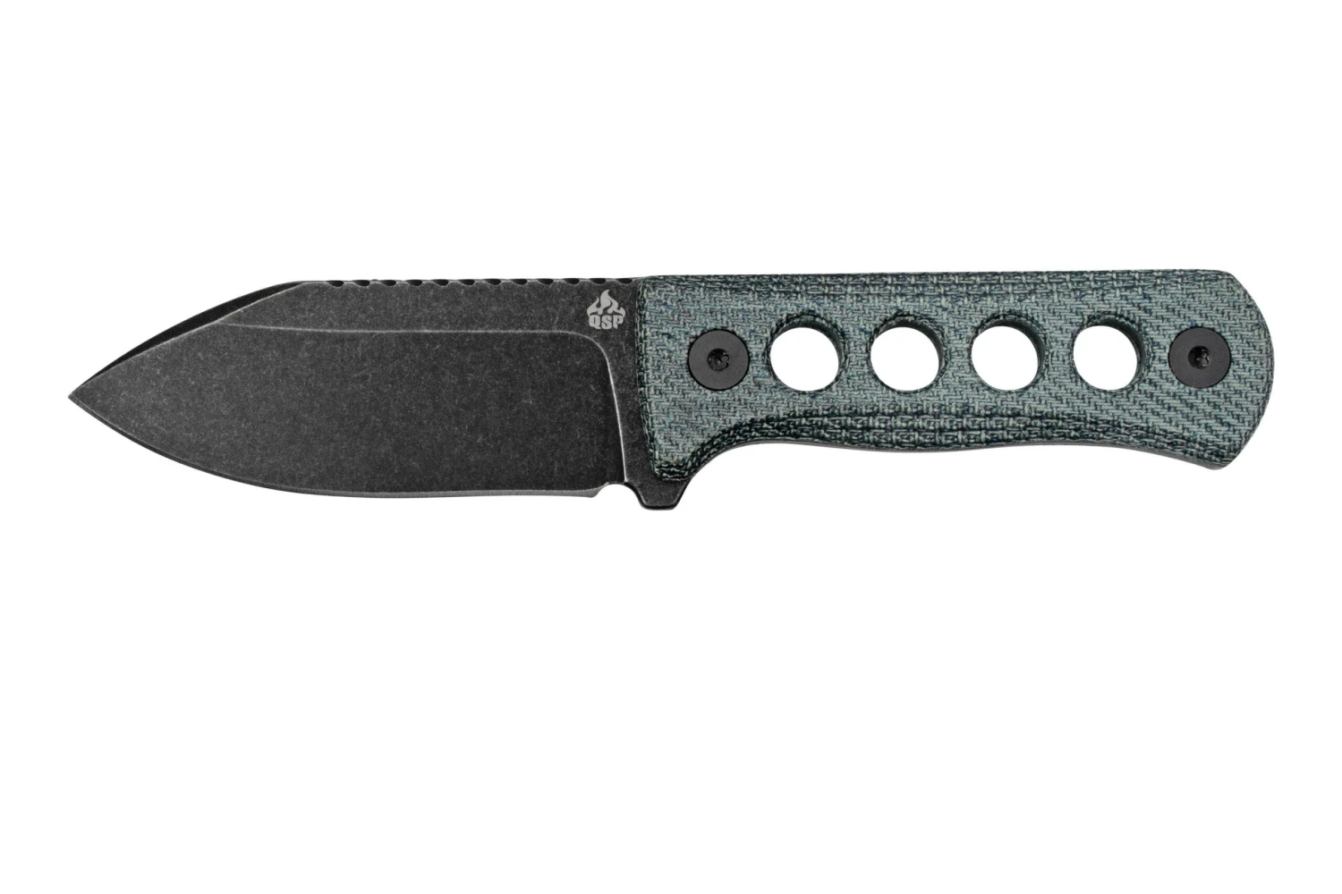 QSP Knife Canary QS141-D2 Blackwashed, Denim Micarta, Cuchillo De Cuello 1 QSP Knife Canary QS141-D2 Blackwashed, Denim Micarta, Cuchillo De Cuello