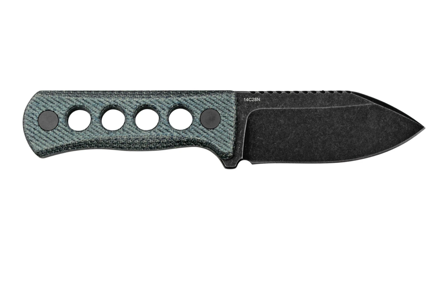QSP Knife Canary QS141-D2 Blackwashed, Denim Micarta, Cuchillo De Cuello 2 QSP Knife Canary QS141-D2 Blackwashed, Denim Micarta, Cuchillo De Cuello - Imagen 2