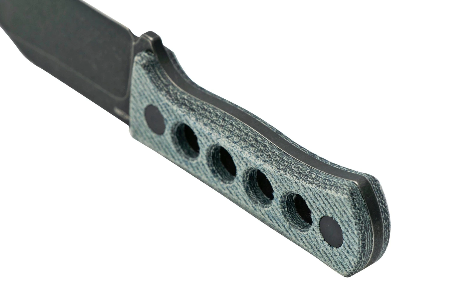 QSP Knife Canary QS141-D2 Blackwashed, Denim Micarta, Cuchillo De Cuello 4 QSP Knife Canary QS141-D2 Blackwashed, Denim Micarta, Cuchillo De Cuello - Imagen 4