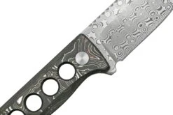 QSP Knife Canary QS141-E Damascus, Aluminium Foil Carbon Fibre, Cuchillo De Cuello -Tienda De Cuchillos QS141 E 05 qsp