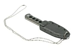 QSP Knife Canary QS141-E Damascus, Aluminium Foil Carbon Fibre, Cuchillo De Cuello -Tienda De Cuchillos QS141 E 06 qsp