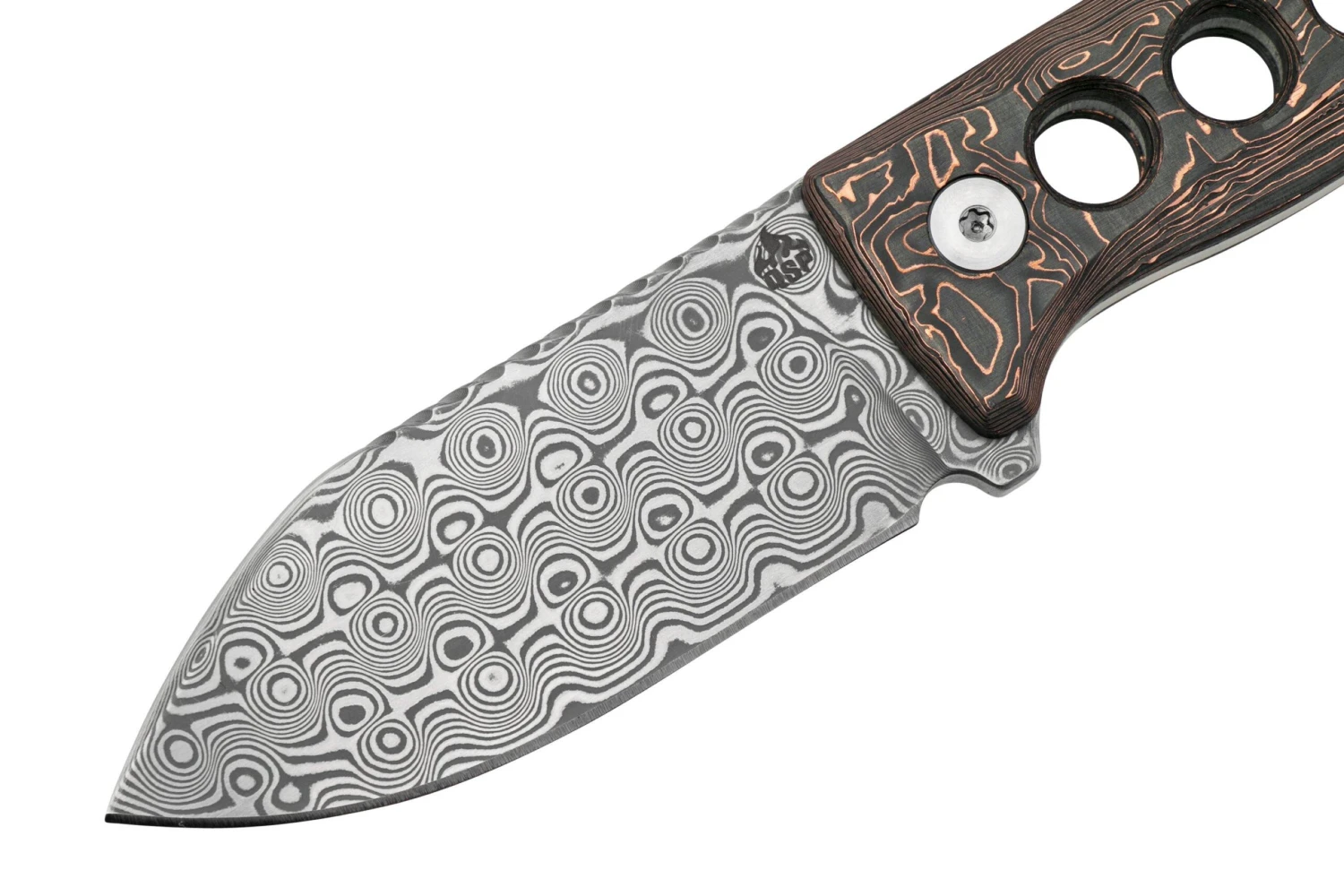 QSP Knife Canary QS141-F Damascus, Copper Foil Carbon Fibre, Cuchillo De Cuello 3 QSP Knife Canary QS141-F Damascus, Copper Foil Carbon Fibre, Cuchillo De Cuello - Imagen 3
