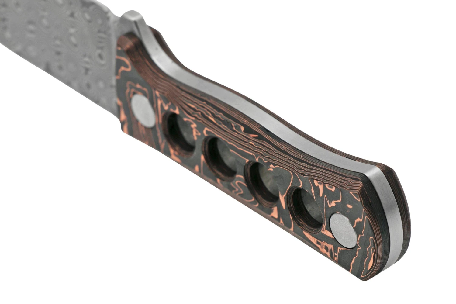 QSP Knife Canary QS141-F Damascus, Copper Foil Carbon Fibre, Cuchillo De Cuello 4 QSP Knife Canary QS141-F Damascus, Copper Foil Carbon Fibre, Cuchillo De Cuello - Imagen 4