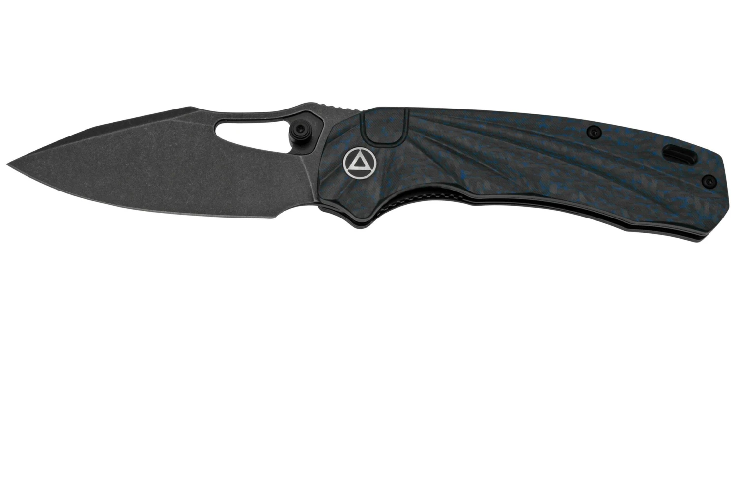 QSP Knife Hornbill QS146-B2 Blue Carbon Fiber, Black Stonewashed, Navaja 1 QSP Knife Hornbill QS146-B2 Blue Carbon Fiber, Black Stonewashed, Navaja