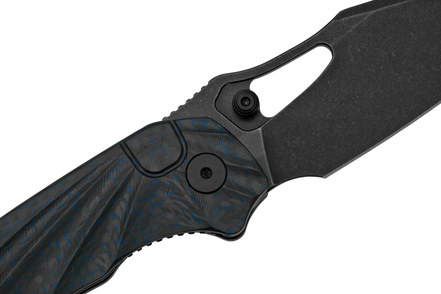 QSP Knife Hornbill QS146-B2 Blue Carbon Fiber, Black Stonewashed, Navaja 5 QSP Knife Hornbill QS146-B2 Blue Carbon Fiber, Black Stonewashed, Navaja - Imagen 5
