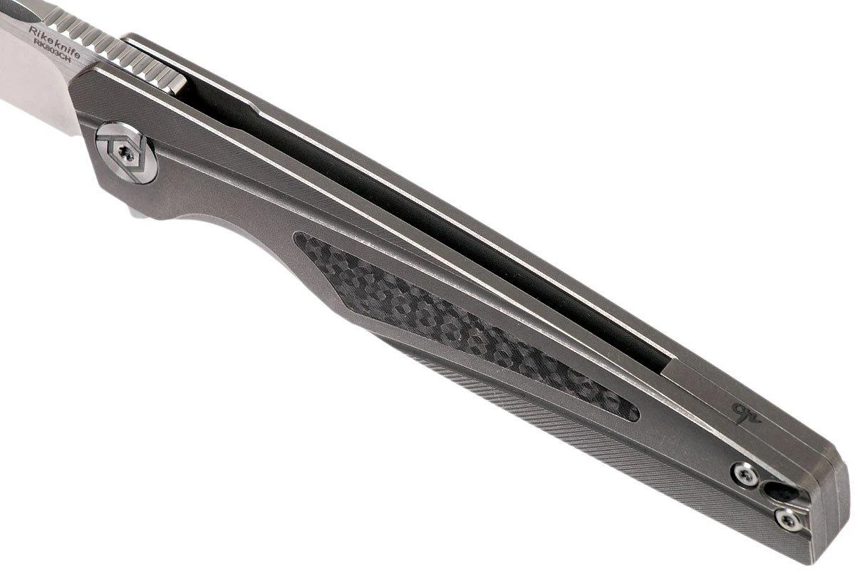 Rike RK803CH-DG Dark Grey, Carbon Fibre Inlay Navaja 7 Rike RK803CH-DG Dark Grey, Carbon Fibre Inlay Navaja - Imagen 7