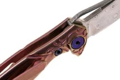 Rike Mini Hummingbird Navaja Damascus, Rosa 15 Rike Mini Hummingbird Navaja Damascus, Rosa -Tienda De Cuchillos RKMINI PK 06 rike knives mini hummingbird rkmini pk 06