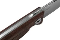 Real Steel CVX-80 Red Micarta 3564 Convex Cuchillo De Bushcraft, Diseño Poltergeist -Tienda De Cuchillos RL3564 05 realsteel