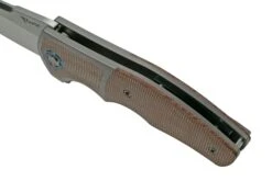 Reate Mini Crossroads M390, Brown Micarta MCR-BRM Navaja, Diseño Kirby Lambert 14 Reate Mini Crossroads M390, Brown Micarta MCR-BRM Navaja, Diseño Kirby Lambert -Tienda De Cuchillos RT MCR BRM 06 reate