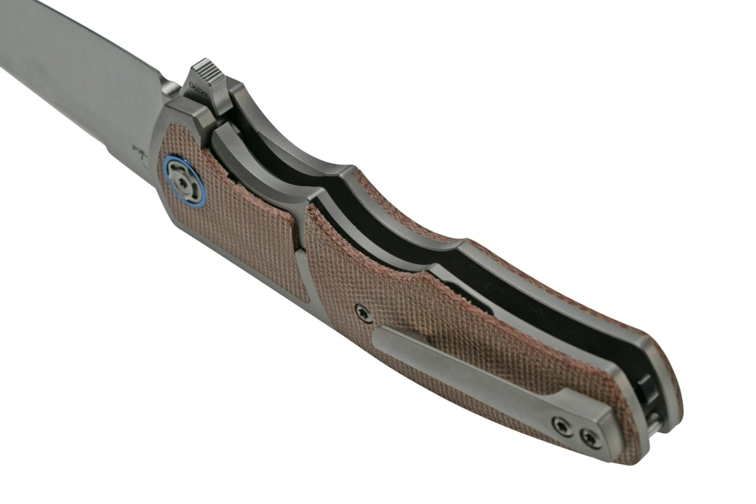 Reate Mini Crossroads M390, Brown Micarta MCR-BRM Navaja, Diseño Kirby Lambert 8 Reate Mini Crossroads M390, Brown Micarta MCR-BRM Navaja, Diseño Kirby Lambert - Imagen 8