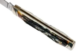 Rough Ryder Doctors Knife Cinnamon Stag RR2158 Damascus Navaja Slipjoint -Tienda De Cuchillos RY2158 05 rough ryder