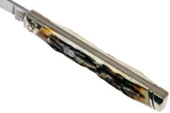 Rough Ryder Doctors Knife Cinnamon Stag RR2158 Damascus Navaja Slipjoint -Tienda De Cuchillos RY2158 07 rough ryder