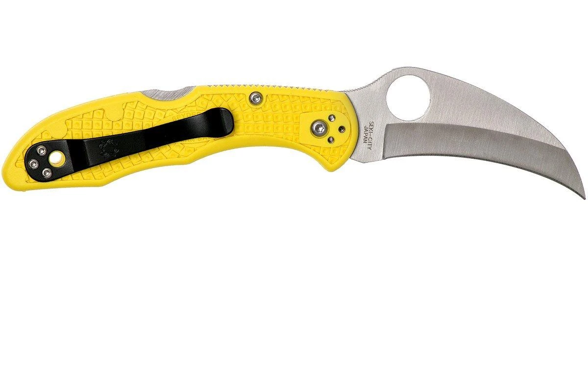 Spyderco Tasman Salt 2 C106PYL2 Plain Edge Navaja, Amarillo 2 Spyderco Tasman Salt 2 C106PYL2 Plain Edge Navaja, Amarillo - Imagen 2