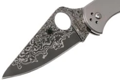 Spyderco C11TIPD Delica 4 Titanium Damascus Navaja 11 Spyderco C11TIPD Delica 4 Titanium Damascus Navaja -Tienda De Cuchillos SPC11TIPD 03 spyderco spc11tipd 03
