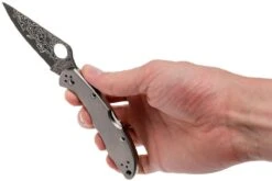 Spyderco C11TIPD Delica 4 Titanium Damascus Navaja 16 Spyderco C11TIPD Delica 4 Titanium Damascus Navaja -Tienda De Cuchillos SPC11TIPD 08 spyderco spc11tipd 08