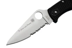 Spyderco Endela Thin Blue Line C243FPSBKBL Navaja Parcialmente Dentada -Tienda De Cuchillos SPC243FPSBKBL 03 spyderco