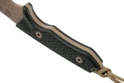 Spartan Blades Ronin Shinto, FDE Blade, Black Handle, Cuchillo De Exterior -Tienda De Cuchillos USSB47DEBKNLTN 04 spartan blades