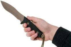 Spartan Blades Ronin Shinto, FDE Blade, Black Handle, Cuchillo De Exterior -Tienda De Cuchillos USSB47DEBKNLTN 06 spartan blades