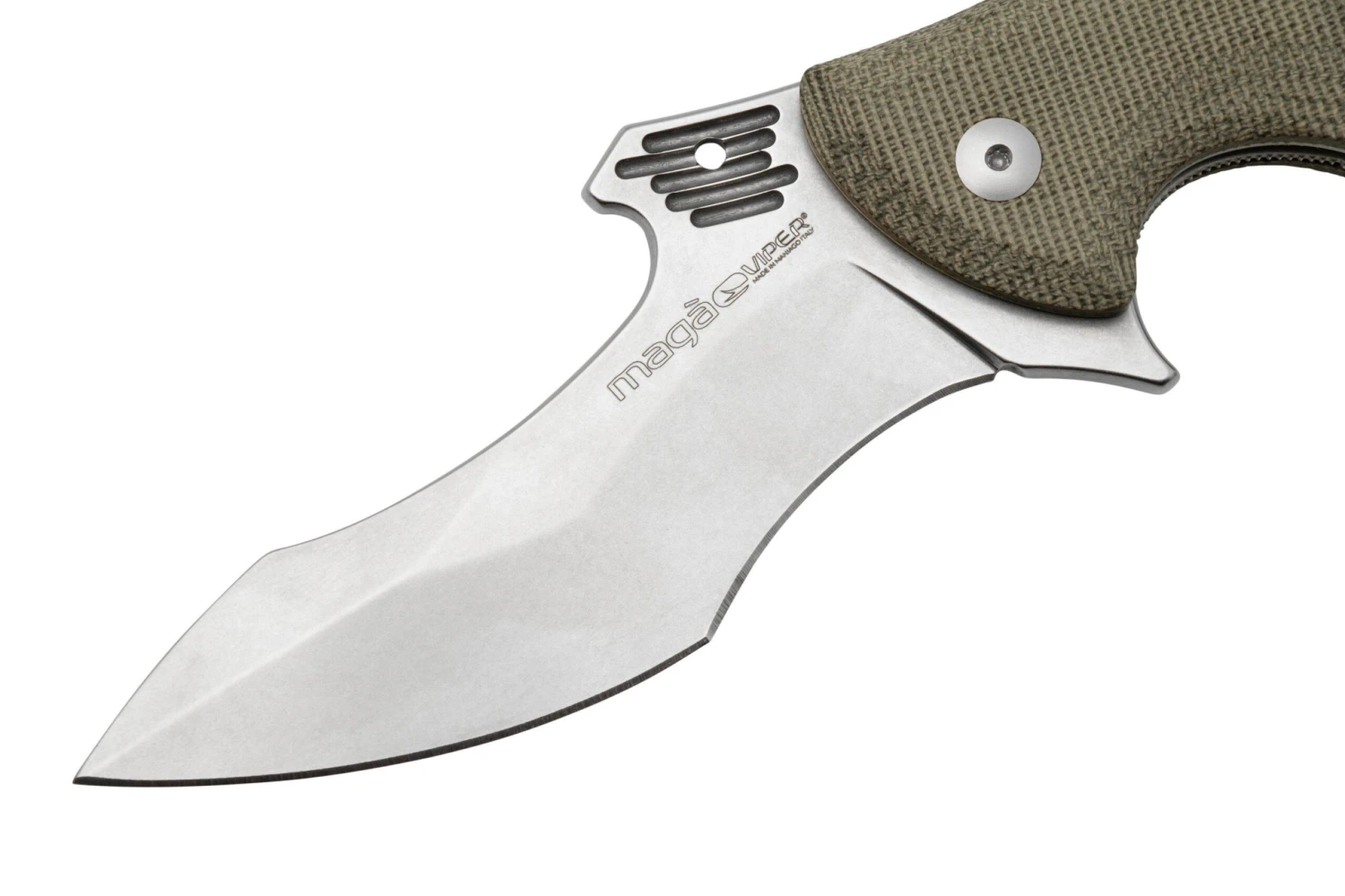 Viper Magà V5912CG N690 Böhler Stone Washed, Green Canvas Micarta, Navaja 3 Viper Magà V5912CG N690 Böhler Stone Washed, Green Canvas Micarta, Navaja - Imagen 3
