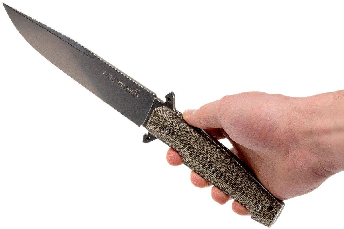 Viper Fate VT 4005 SWCV Stonewashed, Green Micarta, Cuchillo Fijo 8 Viper Fate VT 4005 SWCV Stonewashed, Green Micarta, Cuchillo Fijo - Imagen 8