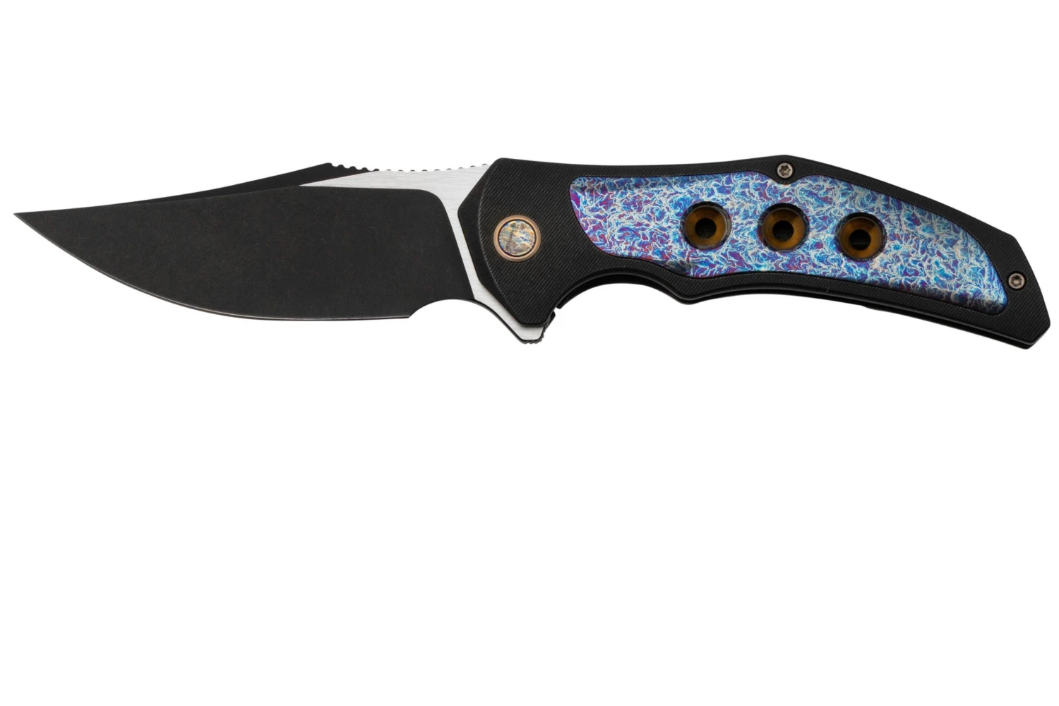 WE Knife Magnetron Black Titanium Flamed Titanium, Black Stonewashed CPM 20CV WE18058-4 Navaja 1 WE Knife Magnetron Black Titanium Flamed Titanium, Black Stonewashed CPM 20CV WE18058-4 Navaja