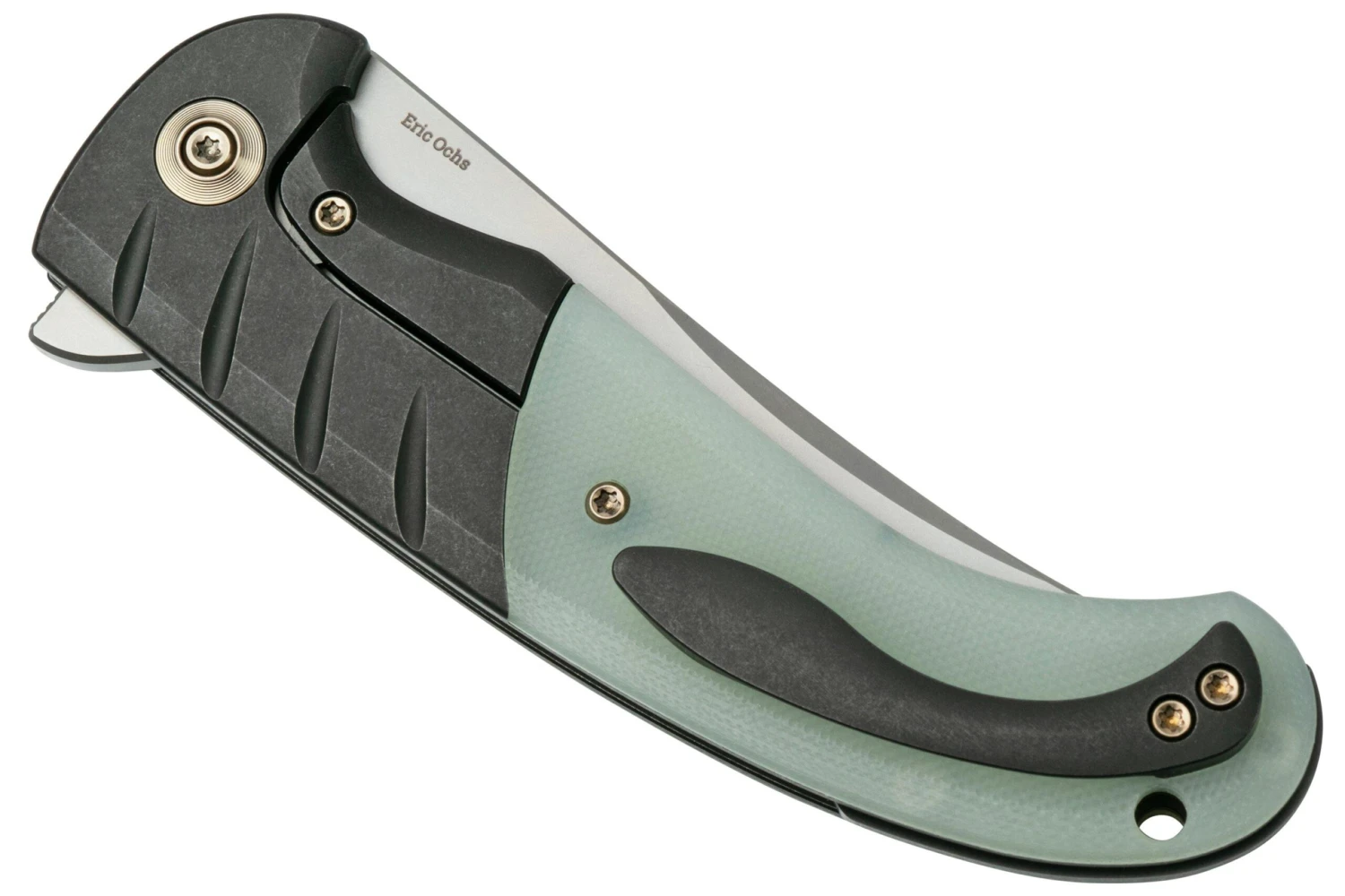 WE Knife Curvaceous WE20012-3 Black Titanium, Natural G10 Navaja, Eric Ochs Design 4 WE Knife Curvaceous WE20012-3 Black Titanium, Natural G10 Navaja, Eric Ochs Design - Imagen 4