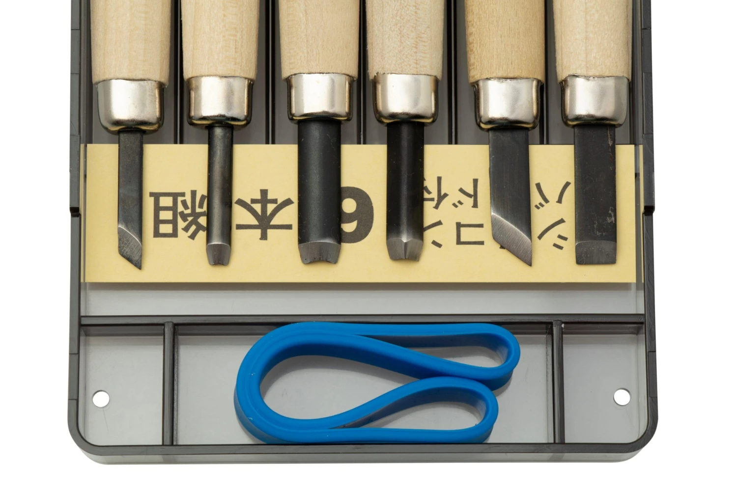 Yoshiharu KL-6 Maruichi Cuchillos Japoneses Para Tallar Madera, Juego De 6 En Estuche De Plástico 3 Yoshiharu KL-6 Maruichi Cuchillos Japoneses Para Tallar Madera, Juego De 6 En Estuche De Plástico - Imagen 3