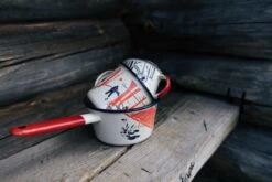 Knivesandtools Enamel Set E-SET-01, Tazas 8 Cm, 10 Cm Y Cacerola 14 Cm -Tienda De Cuchillos knivesandtools enamelware 10